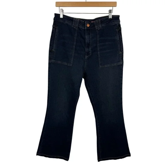 Pilcro Dark Blue Flare Jeans - Picture 1 of 13